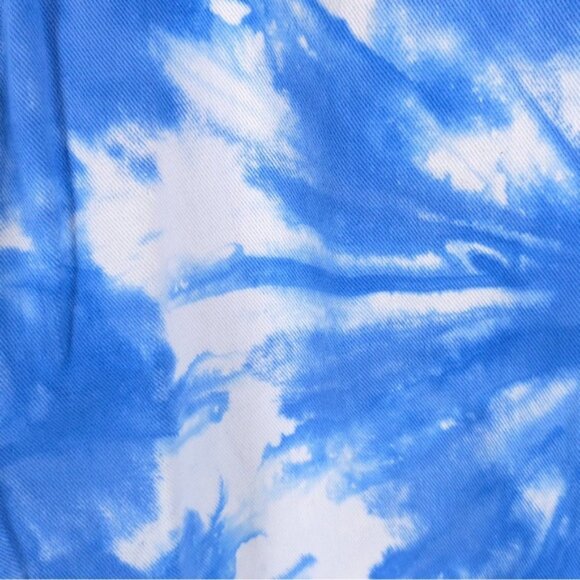 NWT Holiday by Emma Mulholland Tie Dye Wide Leg Straight Jeans Cotton Size 28 - Picture 12 of 13